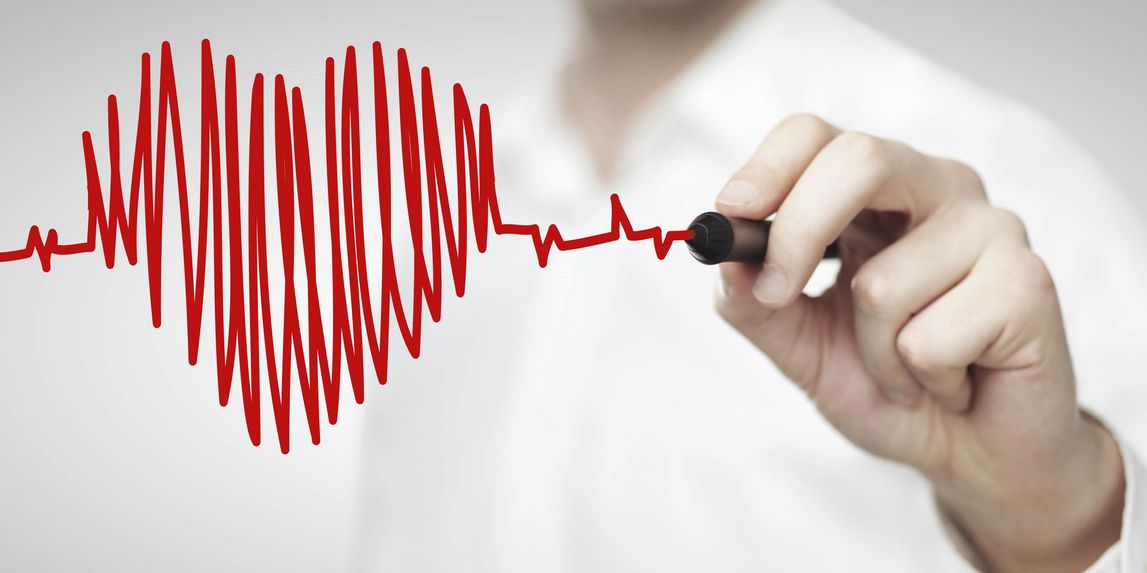 Kardiogramm Zeichnung mit Herz